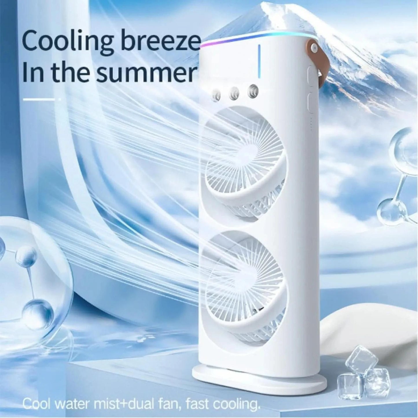 Double Head Spray Desktop Fan Space Cooler Humidifier