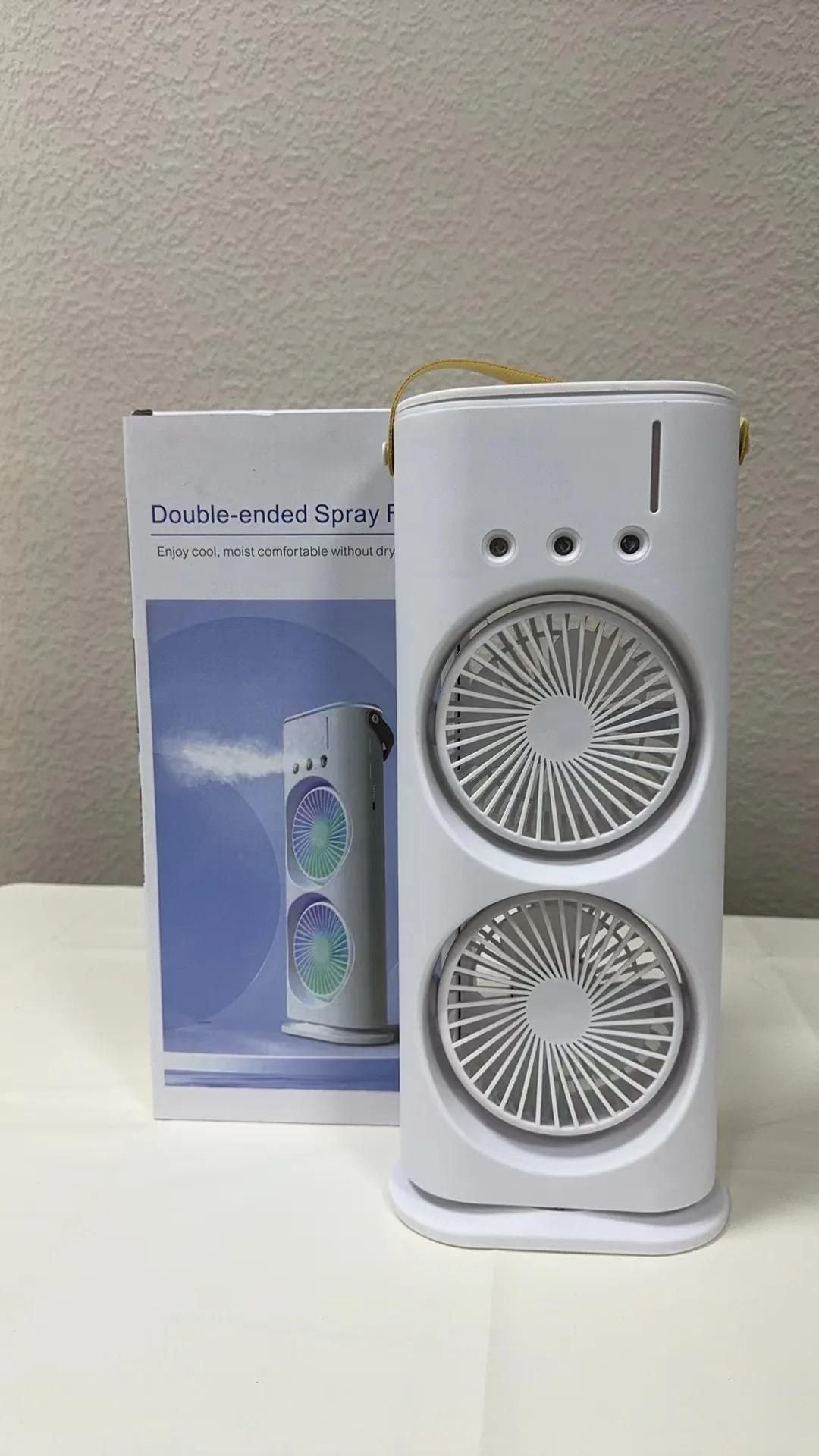 Double Head Spray Desktop Fan Space Cooler Humidifier