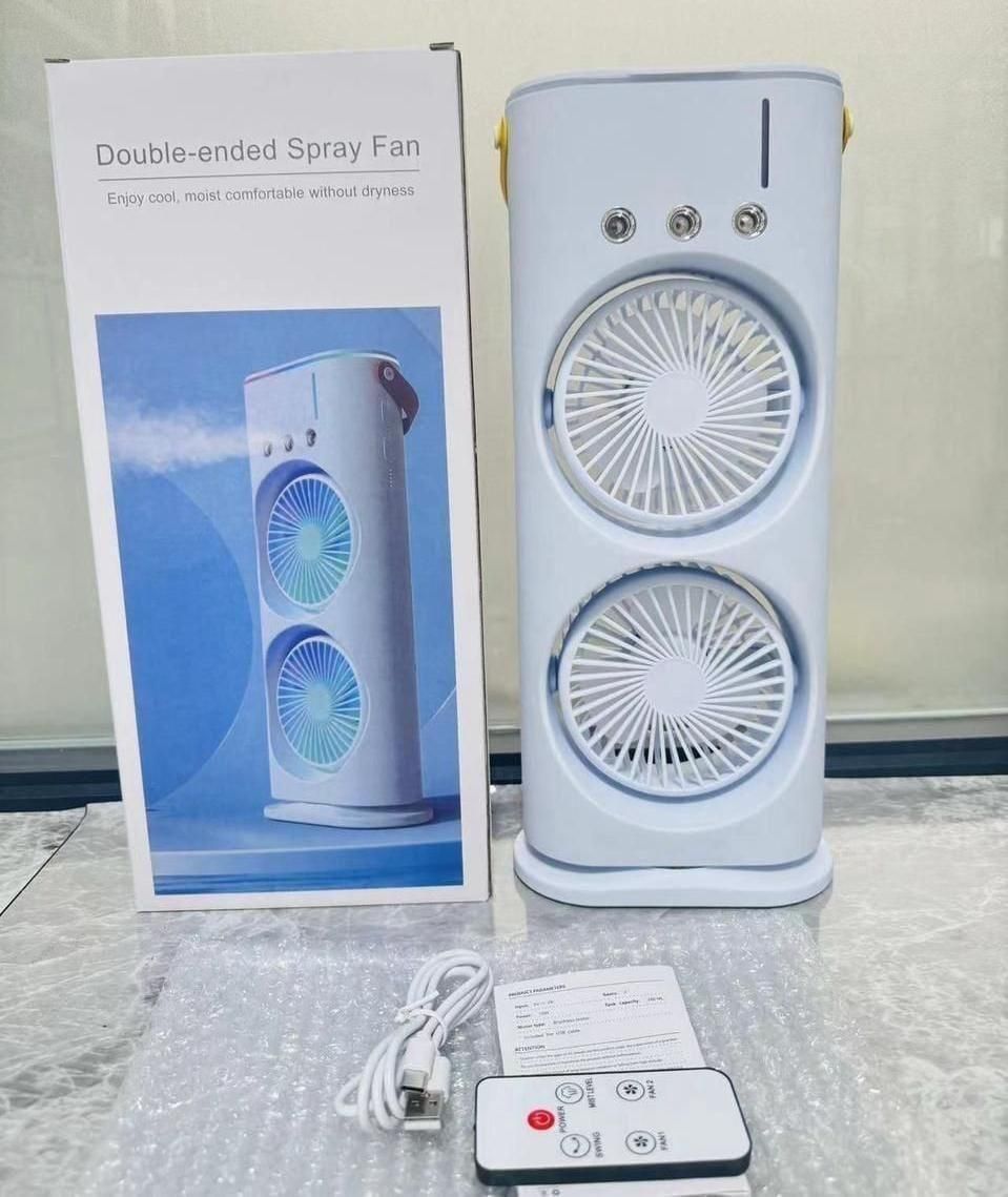 Double Head Spray Desktop Fan Space Cooler Humidifier