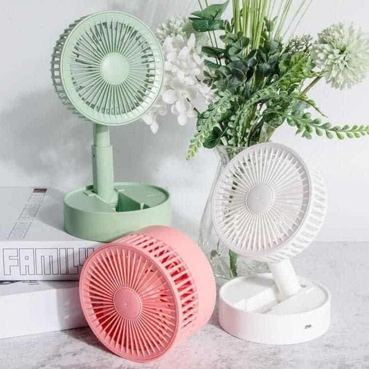 Adjustable Height Telescopic Rechargable Standing Fan