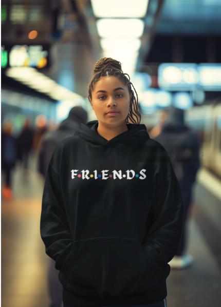 FRIENDS-Inspired Graphic Hoodie for Women – Cozy & Iconic Look